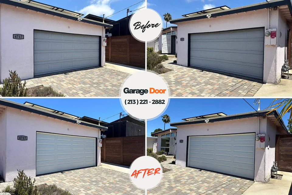 Before and after: garage door repair Winnebago County